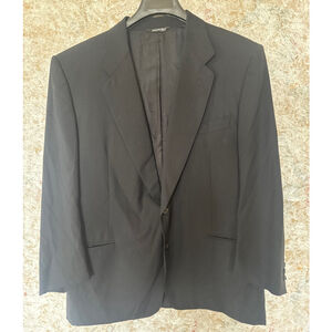Lanvin Men's Black Pure Wool Blazer 56R